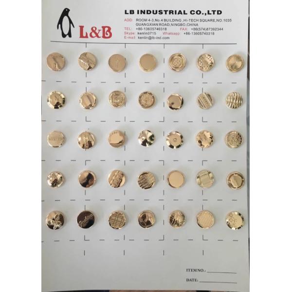 wholesale Zinc Alloy Screw Jean Button Custom brand logo metal button