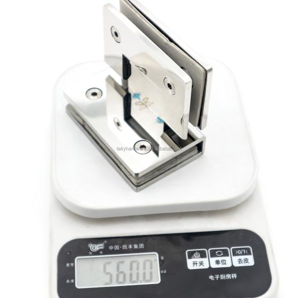 Customizable Stainless Steel 304 Shower Door Hinge in Rose Gold for 45KG Door Weight