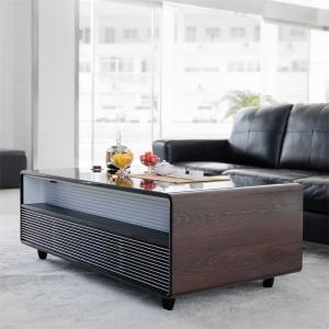Smart Coffee Table with Built-in Refrigerated Drawer and Music Player Compressor