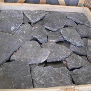 Black Random Loose Limestone Stacked Wall Stone Abrasion Resistance