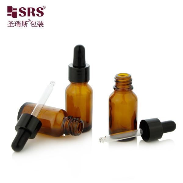 10ml 1/3 oz Empty Stock Fast Delivery Glass Essential Oil Amber Dropper bottle