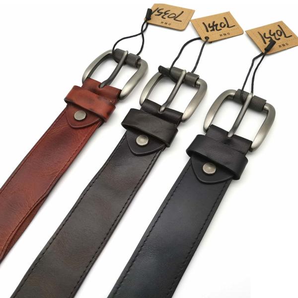 Antiwear Genuine Leather Braided Belt