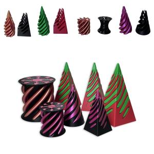 3d Printed Fidget Toy Plastic Pla Spiral Pyramid Cone Impossible Fidget Cone for