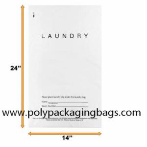 Biodegradable LDPE Plastic Laundry Bag With Cotton String Rope