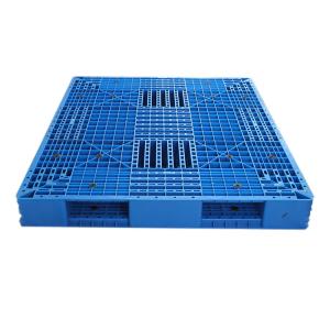 HDPE Recyclable Euro Plastic Pallet Blue Lightweight Moulded Pallets