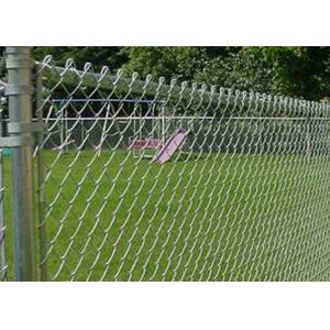 Diamond Hole Green Wire Fencing , Black Cyclone Fence Easy Assembled