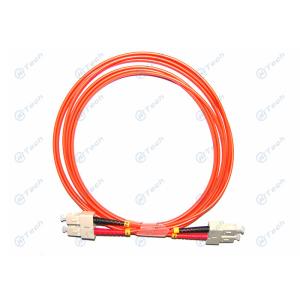 2.0mm SC Fiber Optic Jumper Orange Color -40 To +85 Temperature ≤0.2dB