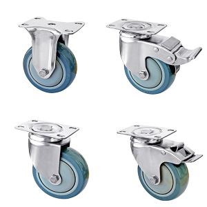 Medium Duty Stainless Steel Casters 75mm 100mm 125mm Diameter