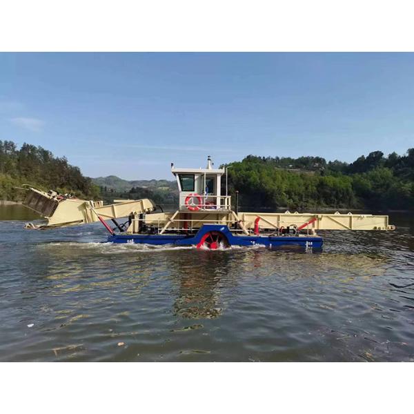 10CBM Water Hyacinth Harvester For River Waterweed Harvesting 4-5KM/H