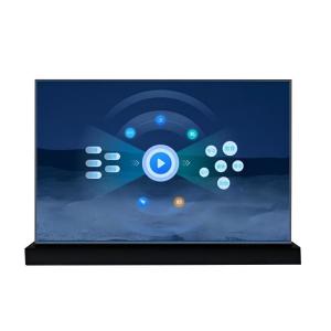 Android Operating Transparent OLED Display Digital Signage with 8 Array Mic