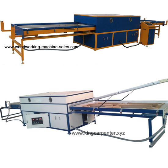 Double Worktable Semi-automatic Vacuum Membrane Press Door skin machine