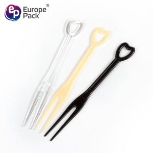 Wholesalehigh quality heart-shaped disposable plastic dessert fork