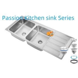 1200 X 500 Mm Corner Stainless Steel Kitchen Sink Rear Drain Placement for Your