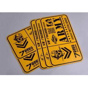 Quality Print yellow and black color outdoor UV resistant army tactical series advertising stickers decals custom for sale