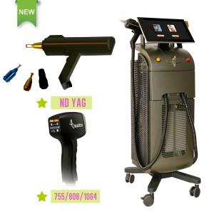 2 In 1 Diode Laser Nd YAG Laser Hair Removal Machine NO Q-Switch