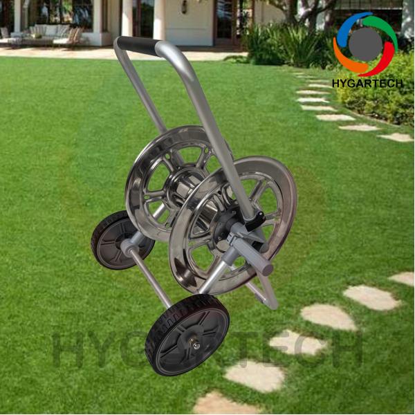 Powder-coated Metal Hose Reel Cart Rust Resistant Weather-resistant Durable