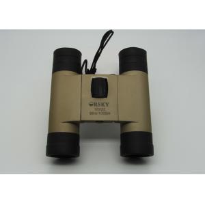 Portable Champagne Roof Prism Binoculars 10x25 Dual Focus Better Viewing For