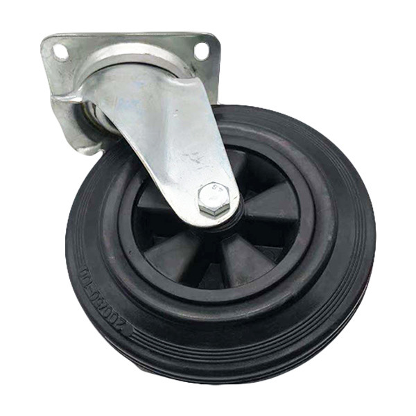 Buy 200mm 8 Inch Rubber Caster Without Brake Garbage Can at wholesale prices
