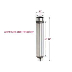 3 Inlet 18 Length Overall Length 22 Universal Resonator Muffler
