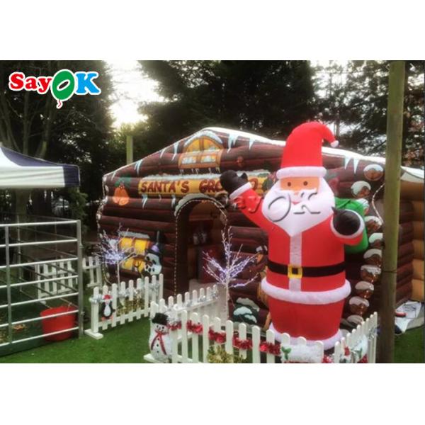 Buy Kid Christmas Santa Claus tarpualin  Inflatable Bounce House at wholesale prices
