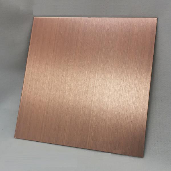 J2 NO.4 Stainless Steel Sheet Rose Gold Black Plating Four Feet 0.45mm Thk