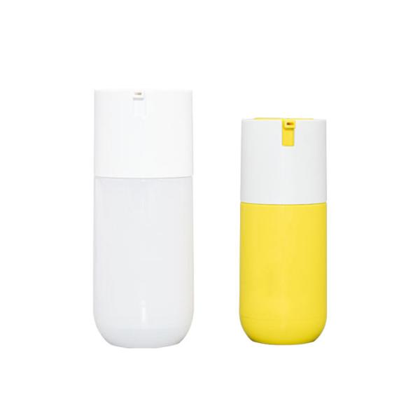 Buy Custom 30ml 50ml PETG Sunscreen Lotion Airless Bottle Cosmetic Skincare Packaging Container at wholesale prices