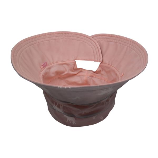 Customized printing pink sun block sunshade adult female bucket hat