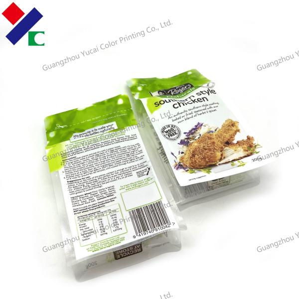 Custom Clear Front Zip Plastic Bath Salt Packaging Bag 100G Food Storage