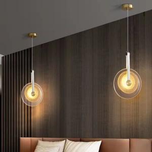 Luxury Belt Modern Creative Restaurant Nordic Bedroom Glass Pendant Light