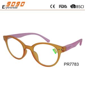 Fashionable reading glasses,made of plastic frame,suitable for men and women