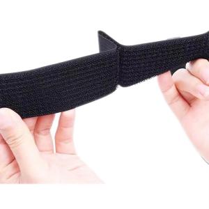 Customized Black Nylon Hook Loop Band Self Adhesive Velcro Straps