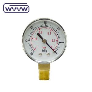 Vacuum Compound Pressure Gauge Manometer Bottom Mounting