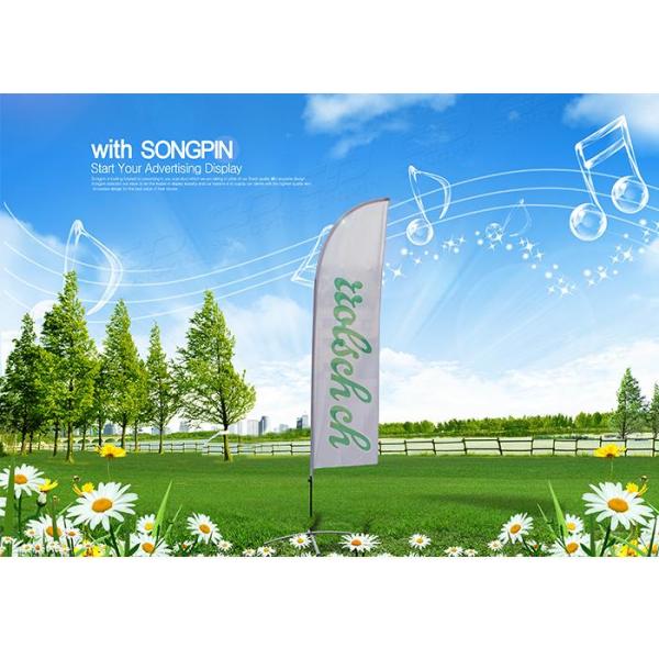 Personalised Outdoor Promotional Flags And Banners Advertising Usage BSCI Certification