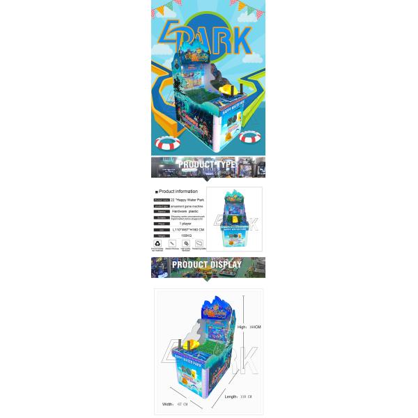 5 In 1 Water Shooting Arcade Machines With 22 Inch Screen Happy Water Park