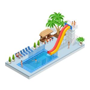 Exciting Barrel Sled Fiberglass Water Park Slide For Teenager