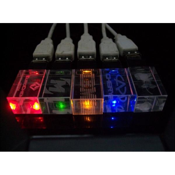 Engrave Logo Crystal USB Stick 64GB 128GB Flash Drives 15MB/S