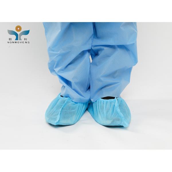 SMS Disposable Shoe Covers , 15X40CM Non Woven Overshoes For Hospitals