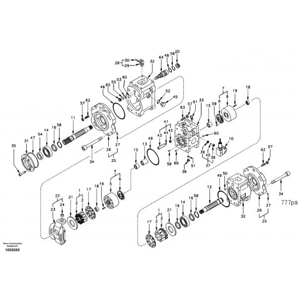 Belparts excavator parts EC290 EC290-B pump K3V140DTP191R-9N32 main hydraulic pump