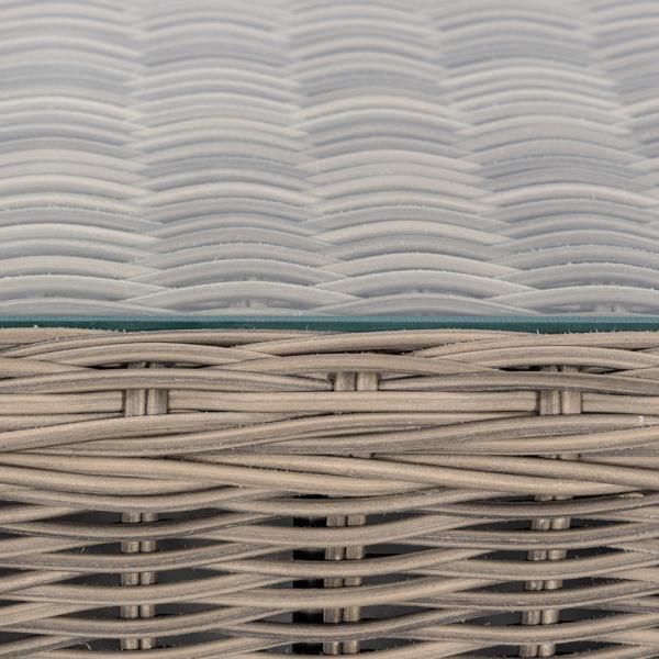 Outdoor Furniture AJUNION Modern Garden Set PE Rattan Patio Furniture Round Wicker Set