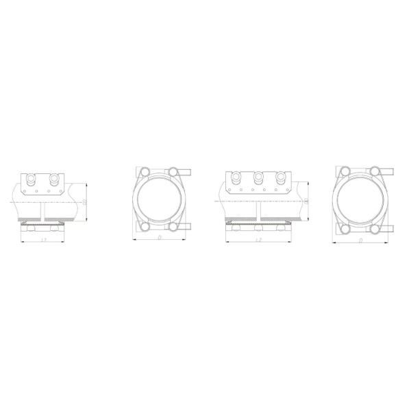 DN125 PN16 High Pressure Pipe Repair Clamp Quick Connect Locking Fittings