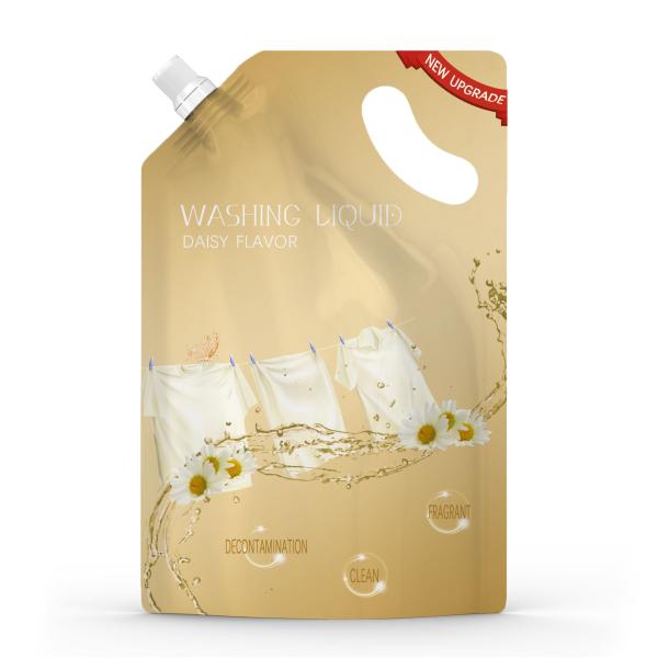 250G 500G Stand Up Pouch With Corner Spout Hang Hole Plastic Foil Shampoo Liquid Detergent