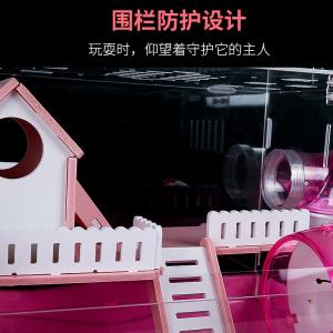 Breathable Large Plastic Double Layer Hamster Cage 37mm Length