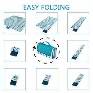 Extra Large Foldable Packable Picnic Blanket 200 x 200cm