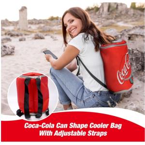 Coca Cola Can Shape Cooler Bag with Bluetooth Speaker, 5H Playtime, Adjustable
