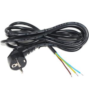 Quality EU Schuko CEE 7/7 to Tinned Stripped Power Cable H05VV-F 3G1.0mm² for sale