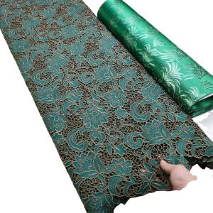 Quality African Cord Lace Embroidery Cotton Soft Fabric Featuring African Guipure Lace Design for sale