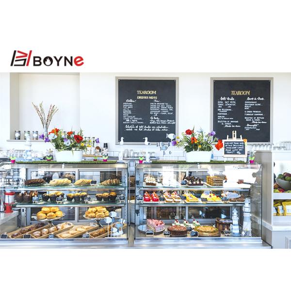 2 Layer Sweety Dessert Showcase With Marble Base LED Interior Lighting