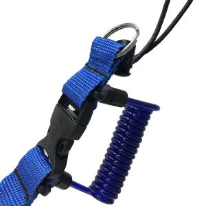 TPU coil lanyard 1m length with 316ss carabiner