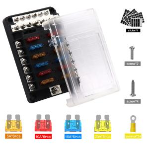 Belt LED Indicator Lights Car Fuse Box With Negative Polar Flow Exhaust
