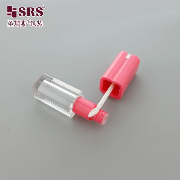 SLS012-3ML Square Round Corner Transparent Plastic Tube Lip Gloss Packaging Wholesale Customization